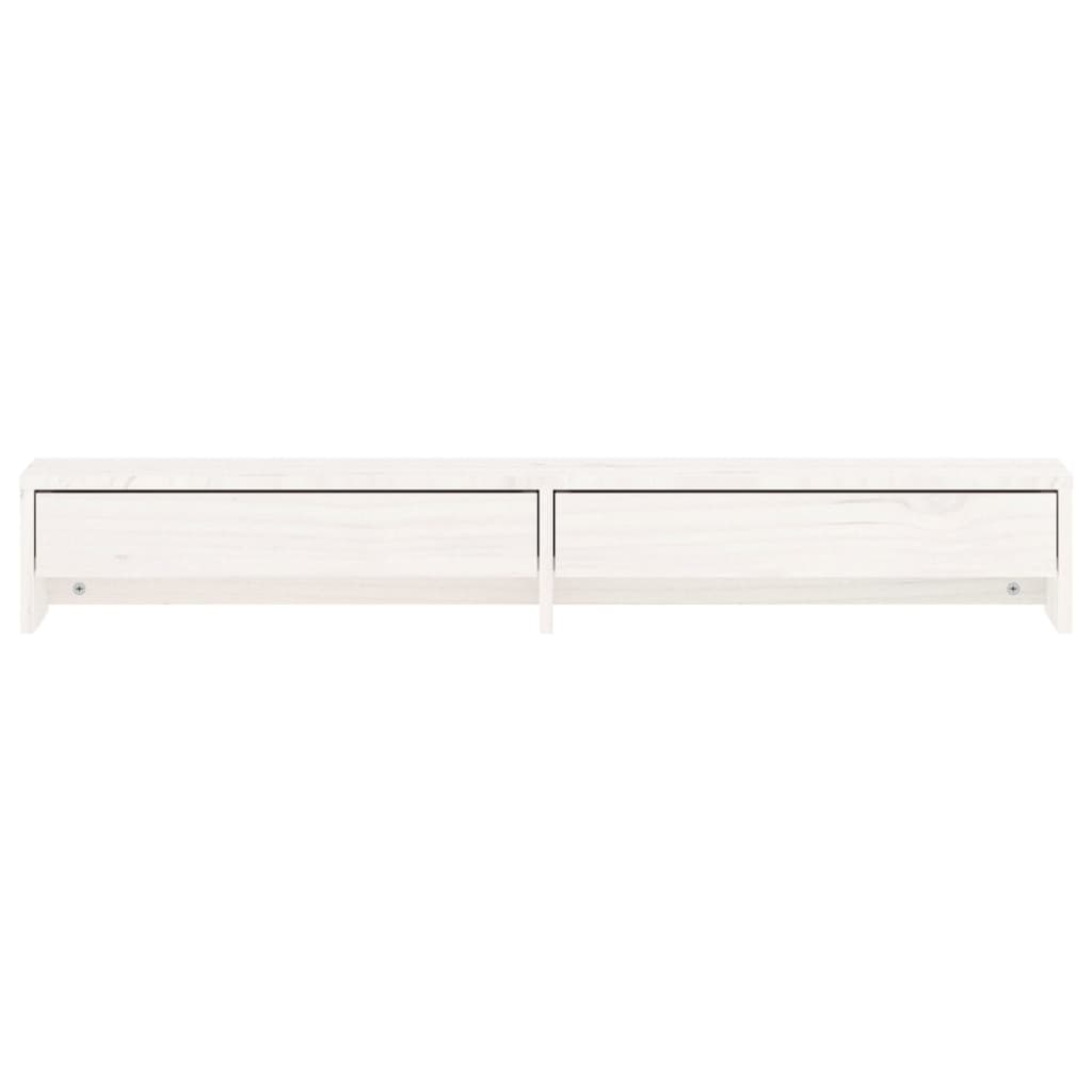 Monitorstativ Hvit 100X27X15 Cm Heltre Furu
