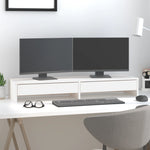 Monitorstativ Hvit 100X27X15 Cm Heltre Furu