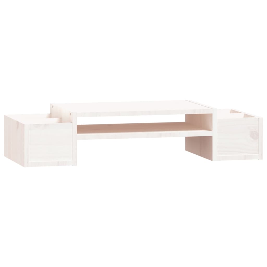 Monitorstativ Hvit 70X27,5X15 Cm Heltre Furu