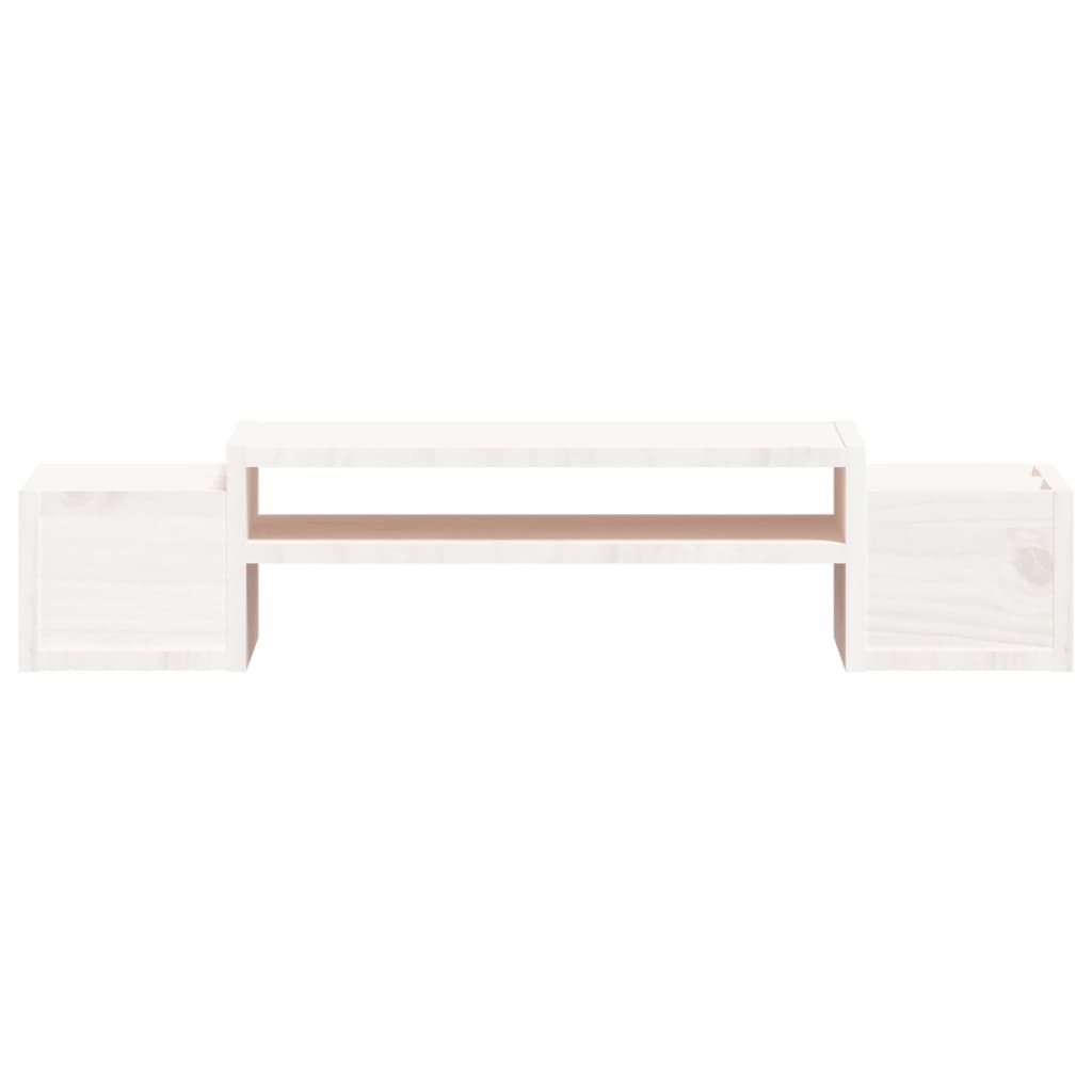 Monitorstativ Hvit 70X27,5X15 Cm Heltre Furu