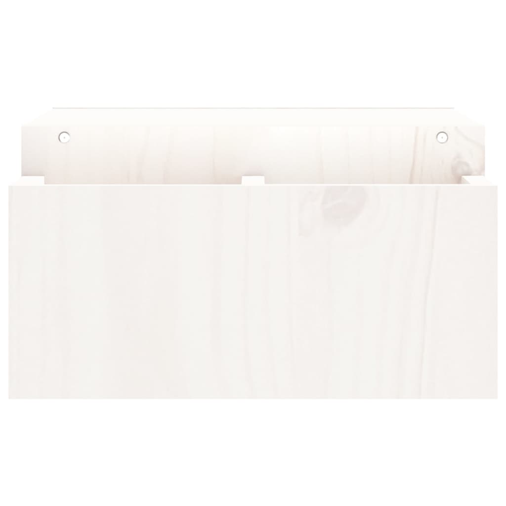 Monitorstativ Hvit 70X27,5X15 Cm Heltre Furu