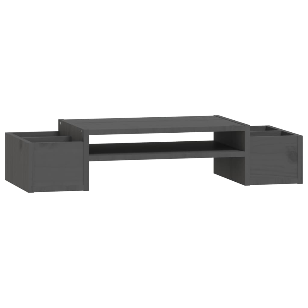 Monitorstativ Grå 70X27,5X15 Cm Heltre Furu