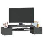 Monitorstativ Grå 70X27,5X15 Cm Heltre Furu
