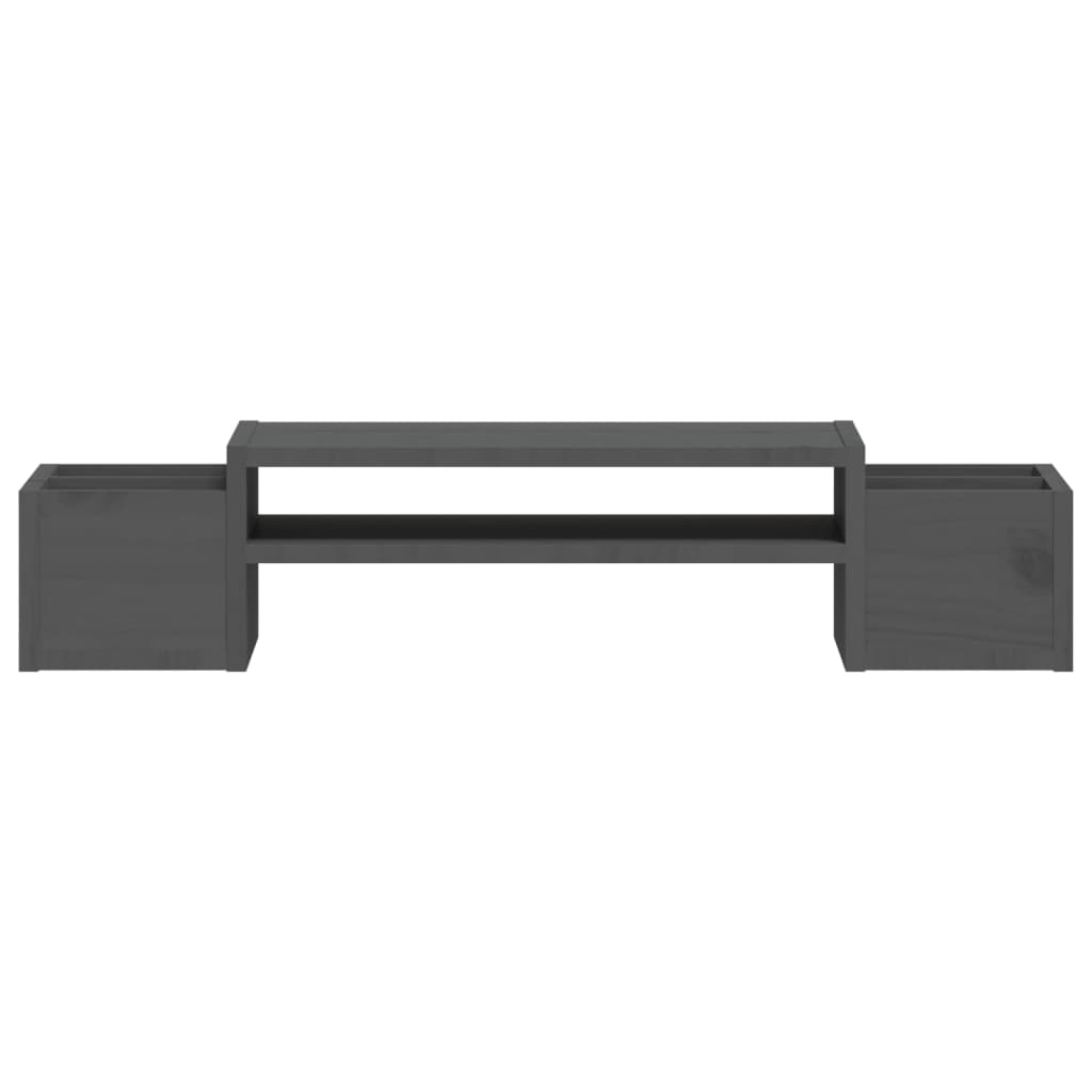 Monitorstativ Grå 70X27,5X15 Cm Heltre Furu