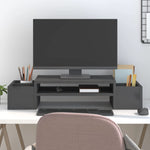 Monitorstativ Grå 70X27,5X15 Cm Heltre Furu