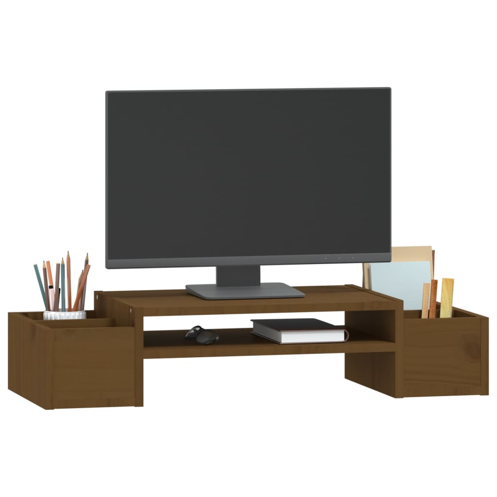 Monitorstativ Honningbrun 70X27,5X15 Cm Heltre Furu