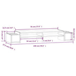 Monitorstativ 100X27,5X15 Cm Heltre Furu