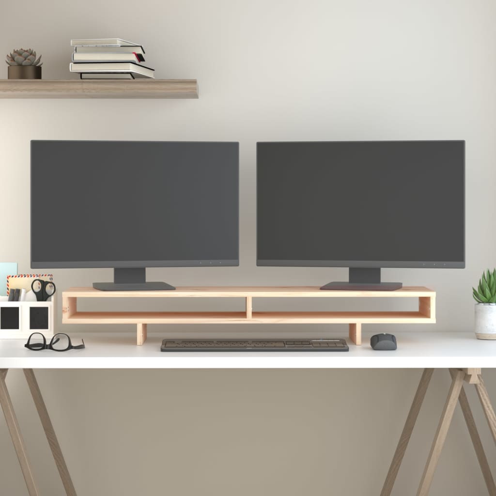 Monitorstativ 100X27X14 Cm Heltre Furu