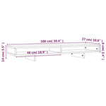 Monitorstativ 100X27X14 Cm Heltre Furu