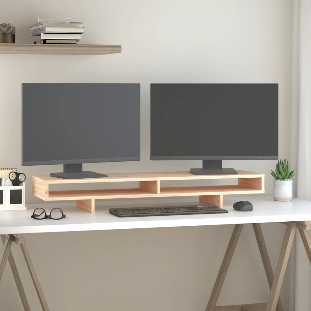 Monitorstativ 100X27X14 Cm Heltre Furu