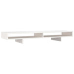 Monitorstativ Hvit 100X27X14 Cm Heltre Furu