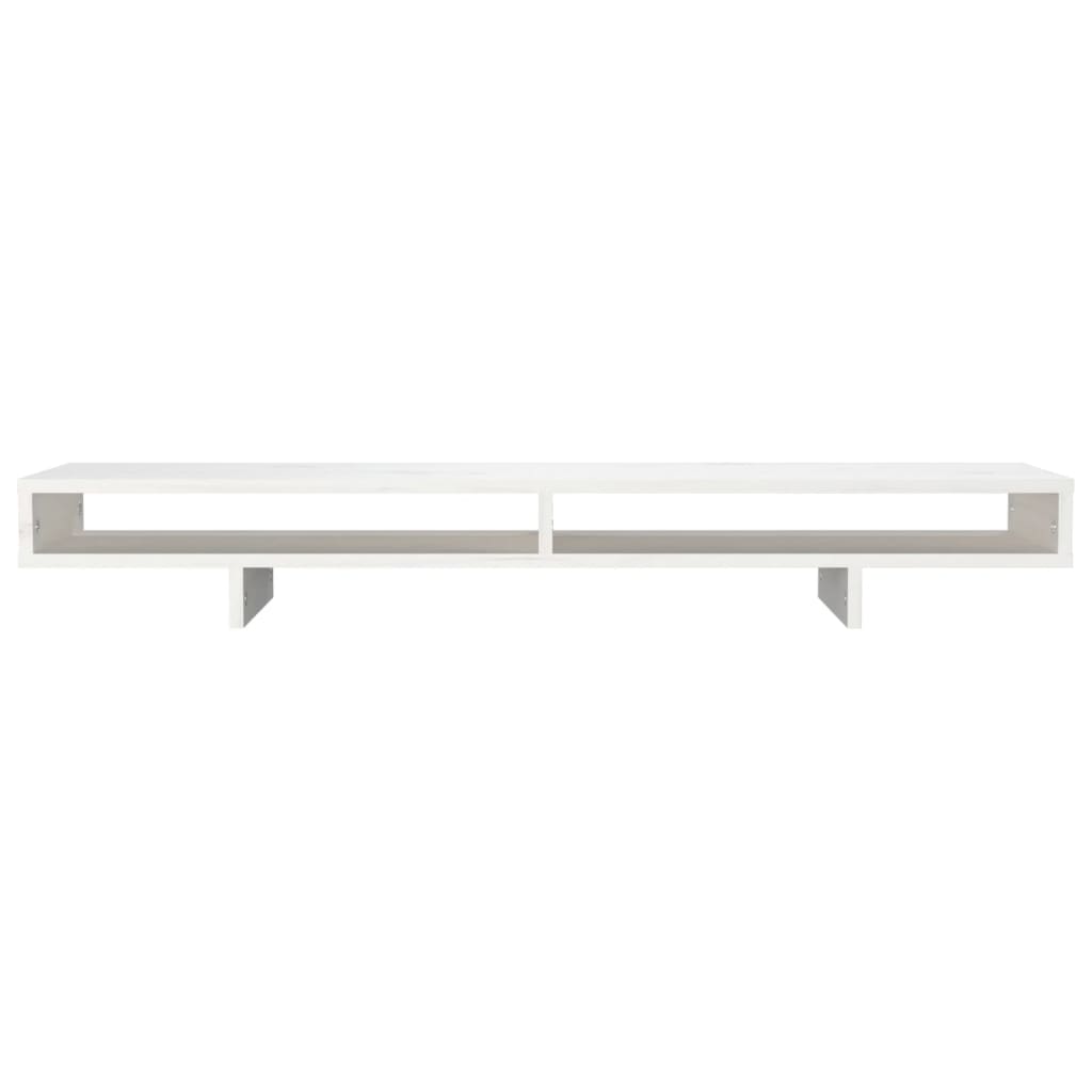 Monitorstativ Hvit 100X27X14 Cm Heltre Furu