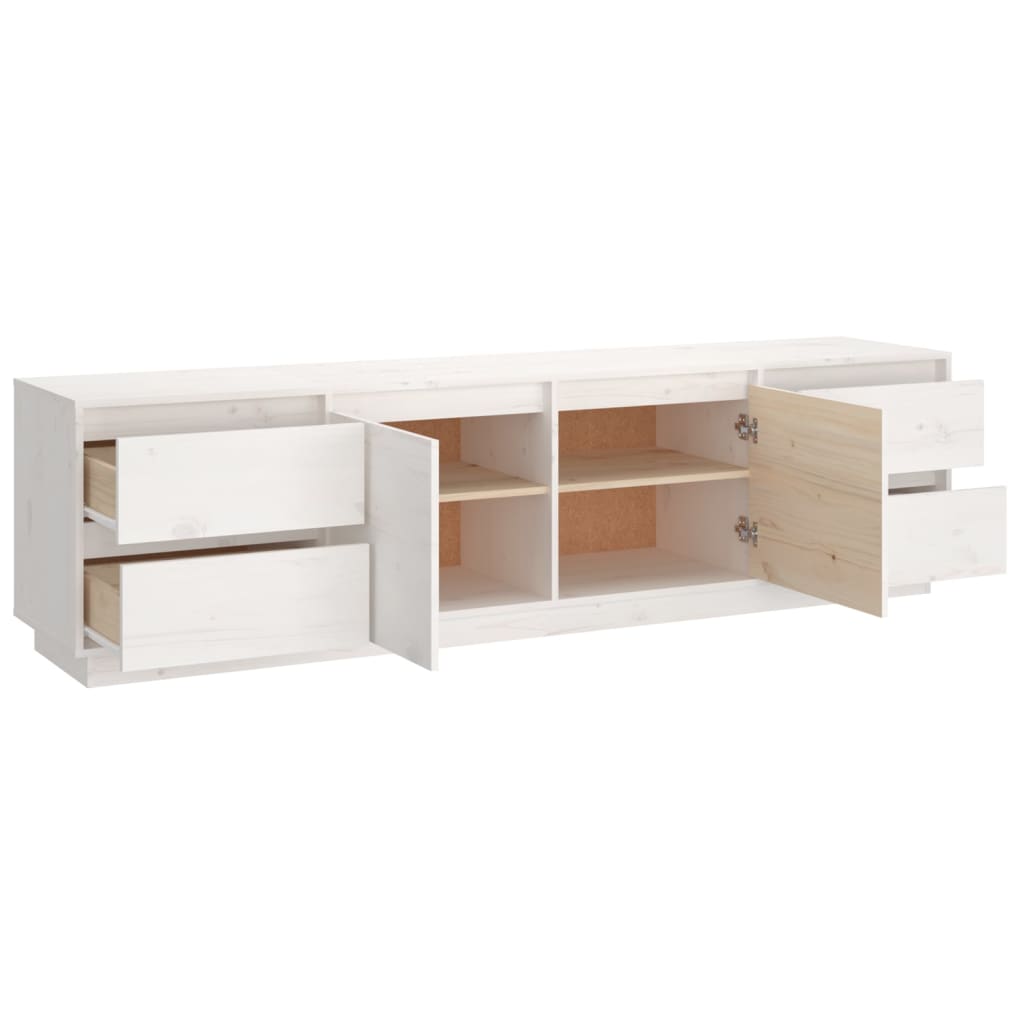 Tv-Benk Hvit 176X37X47,5 Cm Heltre Furu