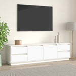 Tv-Benk Hvit 176X37X47,5 Cm Heltre Furu