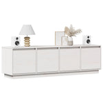 Tv-Benk Hvit 156X37X45 Cm Heltre Furu