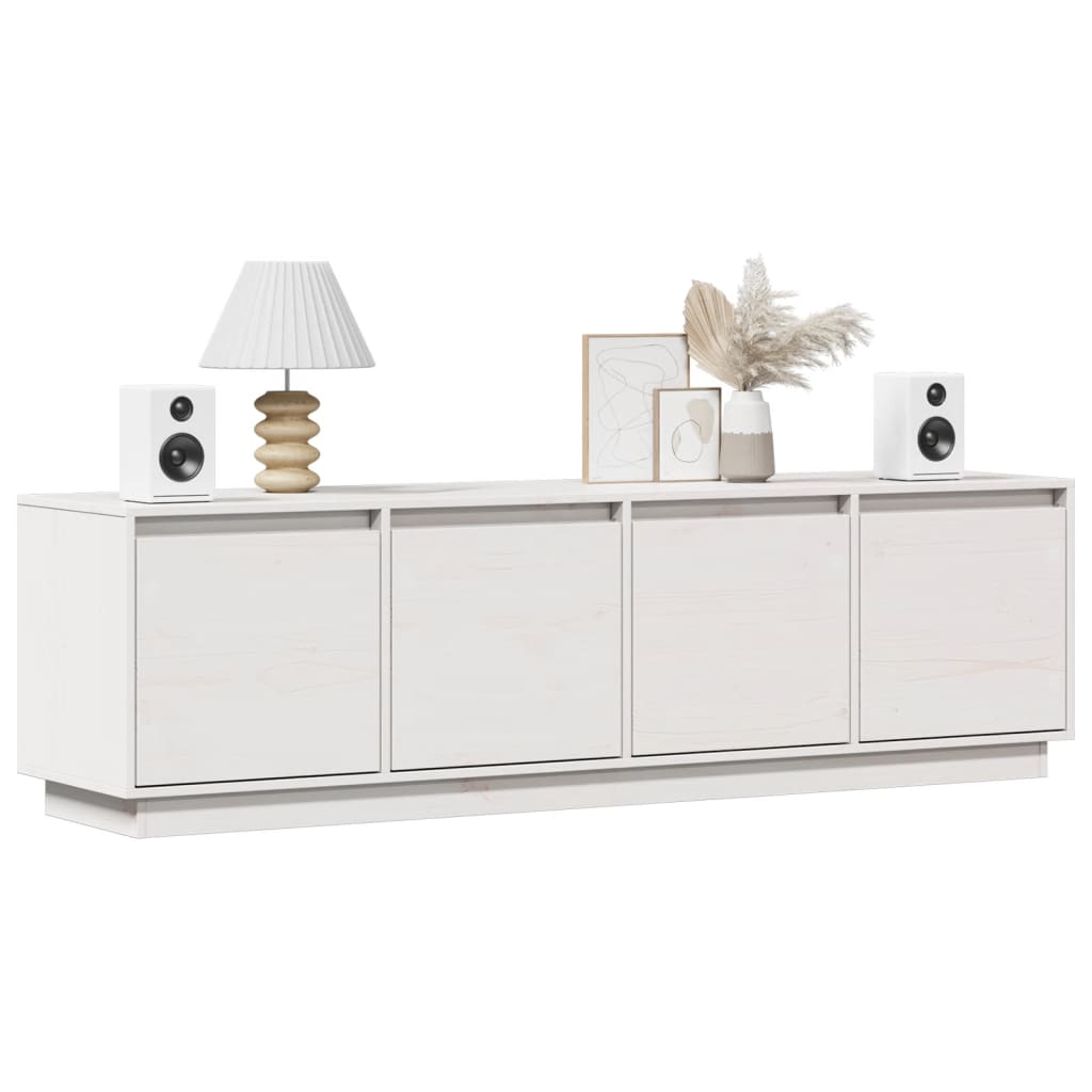Tv-Benk Hvit 156X37X45 Cm Heltre Furu