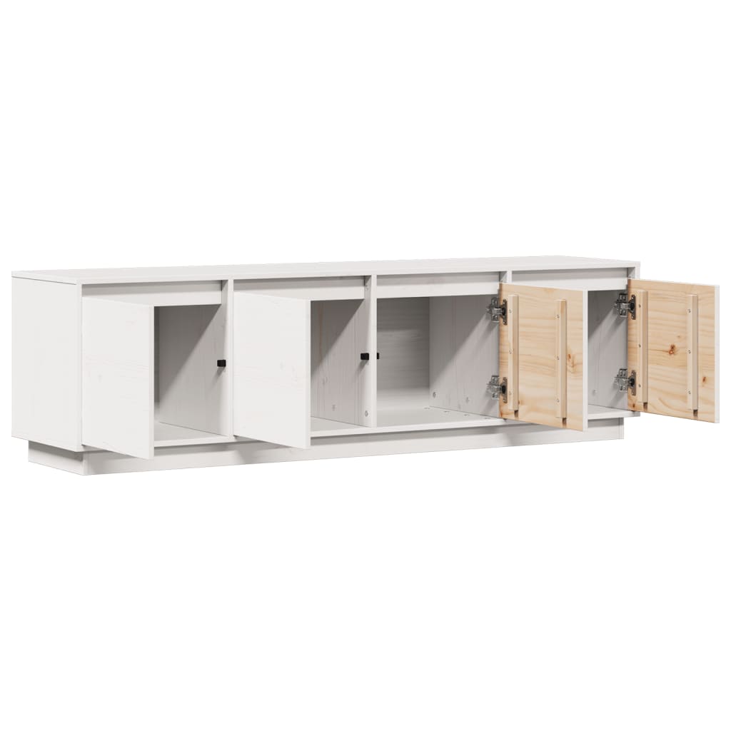 Tv-Benk Hvit 156X37X45 Cm Heltre Furu