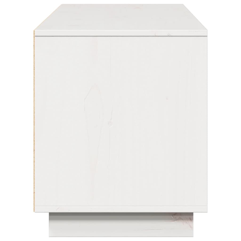 Tv-Benk Hvit 156X37X45 Cm Heltre Furu