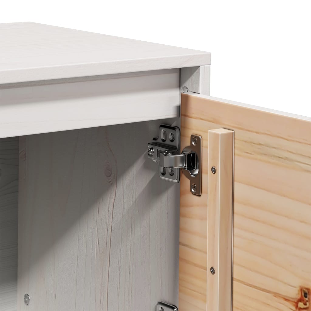 Tv-Benk Hvit 156X37X45 Cm Heltre Furu