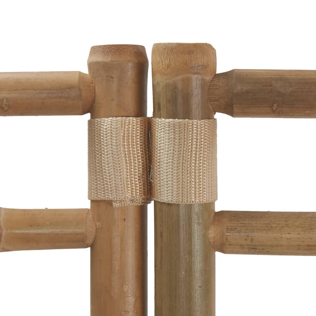 Sammenleggbar Romdeler 3 Paneler 120 Cm Bambus Og Lerret