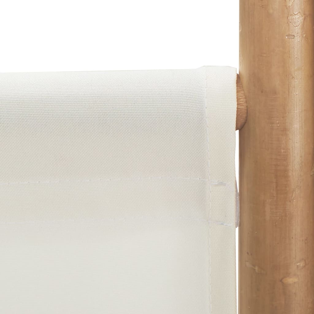 Sammenleggbar Romdeler 3 Paneler 120 Cm Bambus Og Lerret