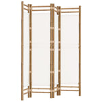 Sammenleggbar Romdeler 4 Paneler 160 Cm Bambus Og Lerret