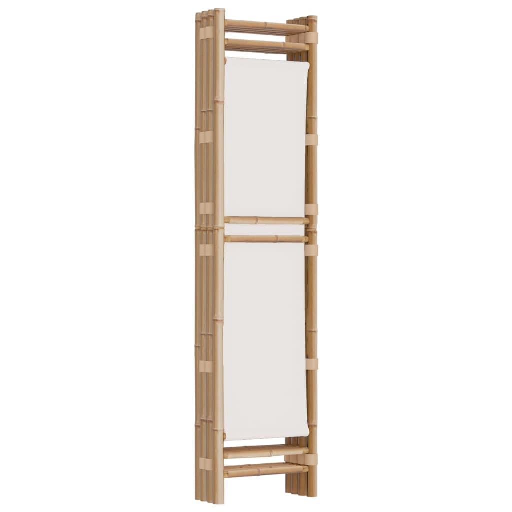 Sammenleggbar Romdeler 4 Paneler 160 Cm Bambus Og Lerret