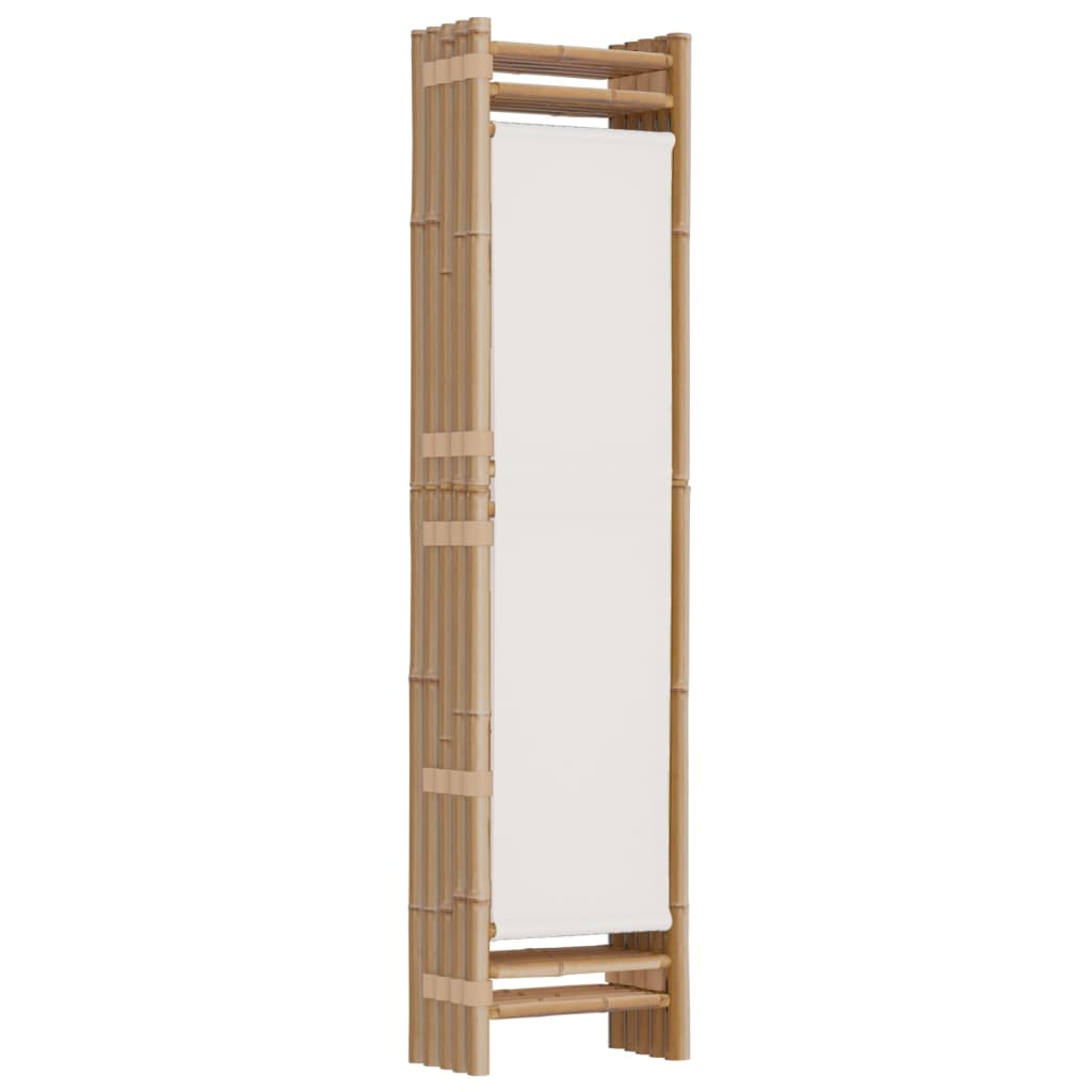 Sammenleggbar Romdeler 5 Paneler 200 Cm Bambus Og Lerret
