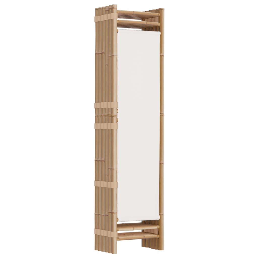 Sammenleggbar Romdeler 6 Paneler 240 Cm Bambus Og Lerret