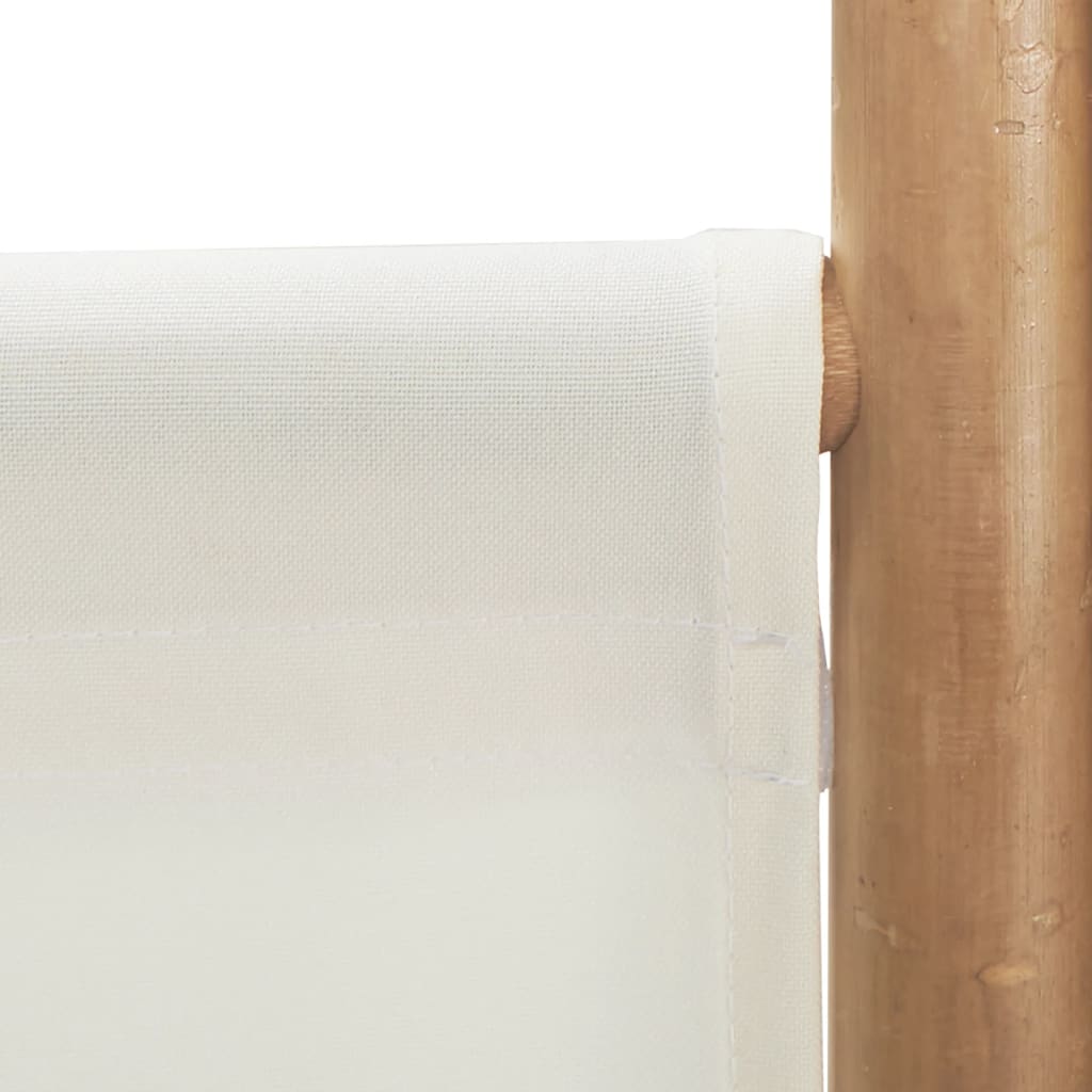 Sammenleggbar Romdeler 6 Paneler 240 Cm Bambus Og Lerret
