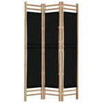 Sammenleggbar Romdeler 3 Paneler 120 Cm Bambus Og Lerret