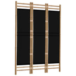 Sammenleggbar Romdeler 3 Paneler 120 Cm Bambus Og Lerret
