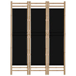 Sammenleggbar Romdeler 3 Paneler 120 Cm Bambus Og Lerret