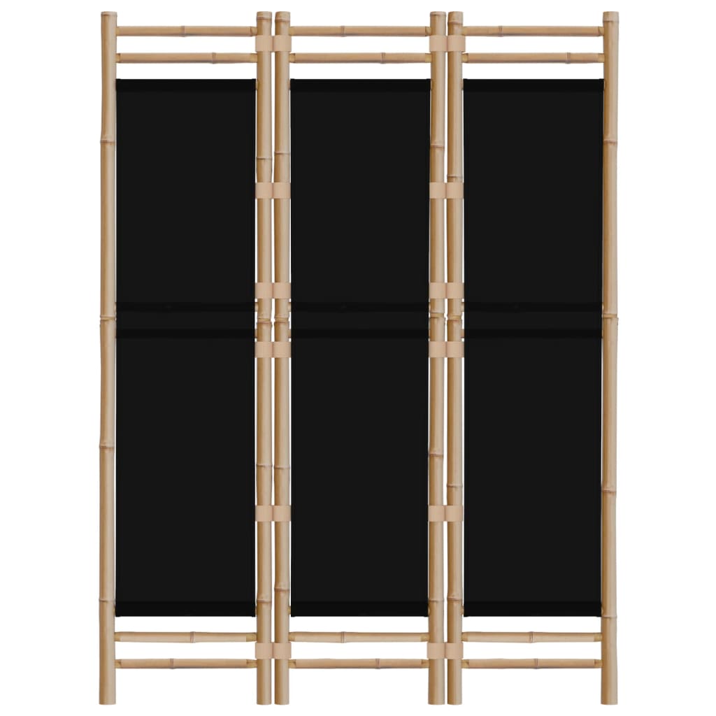 Sammenleggbar Romdeler 3 Paneler 120 Cm Bambus Og Lerret