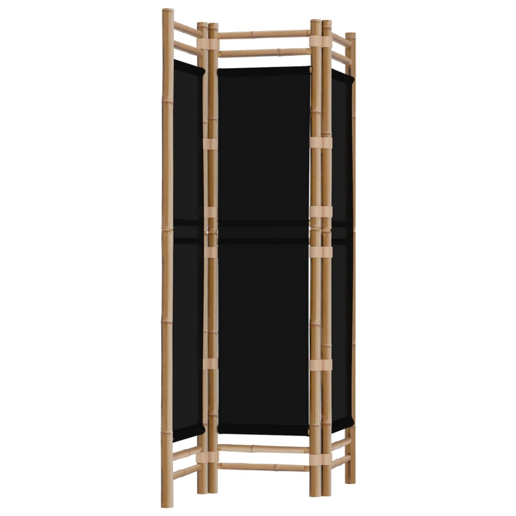 Sammenleggbar Romdeler 3 Paneler 120 Cm Bambus Og Lerret