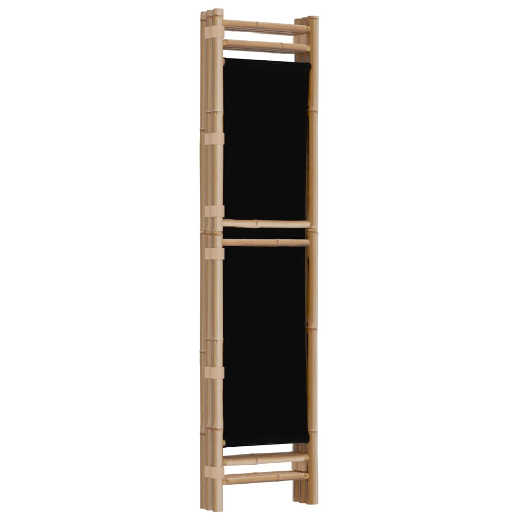 Sammenleggbar Romdeler 3 Paneler 120 Cm Bambus Og Lerret