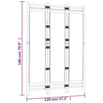 Sammenleggbar Romdeler 3 Paneler 120 Cm Bambus Og Lerret