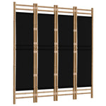 Sammenleggbar Romdeler 4 Paneler 160 Cm Bambus Og Lerret