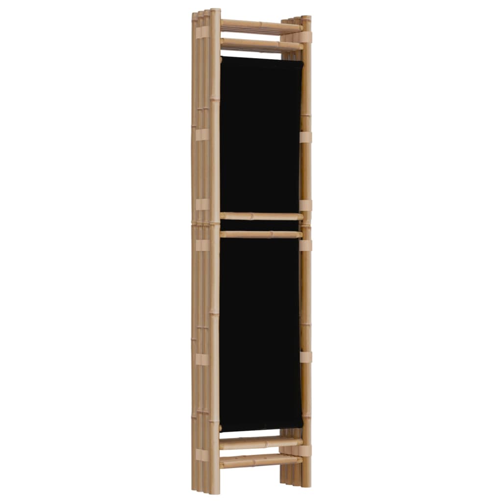 Sammenleggbar Romdeler 4 Paneler 160 Cm Bambus Og Lerret
