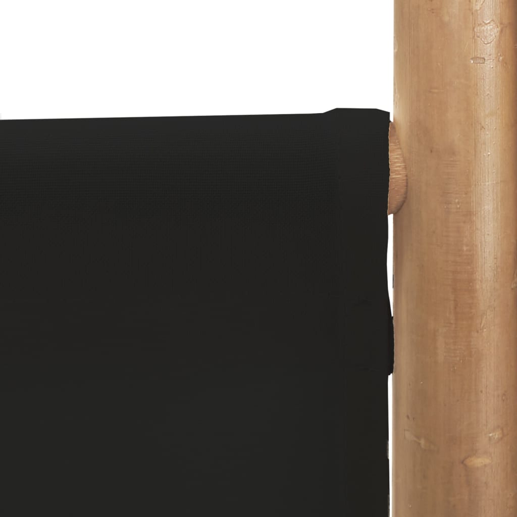 Sammenleggbar Romdeler 4 Paneler 160 Cm Bambus Og Lerret