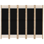 Sammenleggbar Romdeler 5 Paneler 200 Cm Bambus Og Lerret