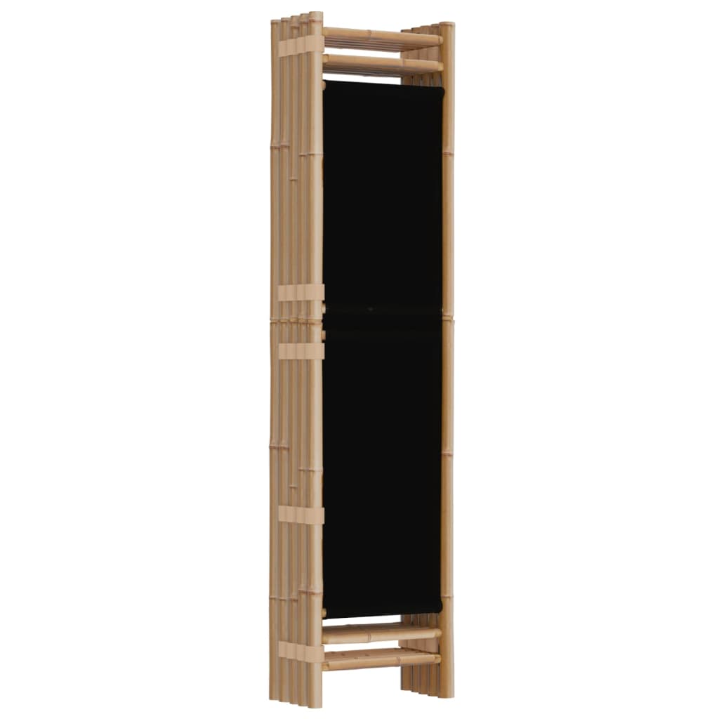 Sammenleggbar Romdeler 5 Paneler 200 Cm Bambus Og Lerret