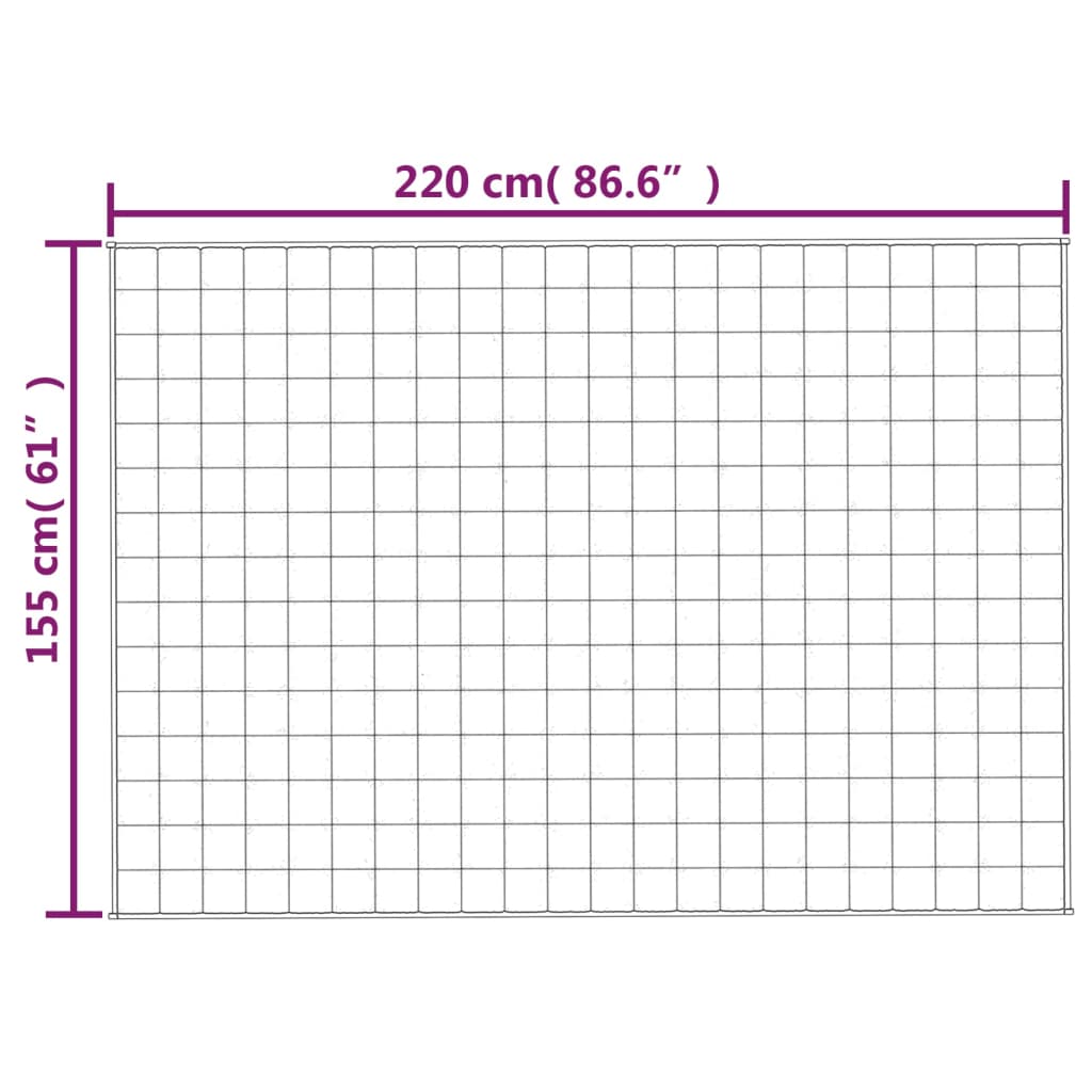 Vektdyne Kremhvit 155X220 Cm 7 Kg Stoff
