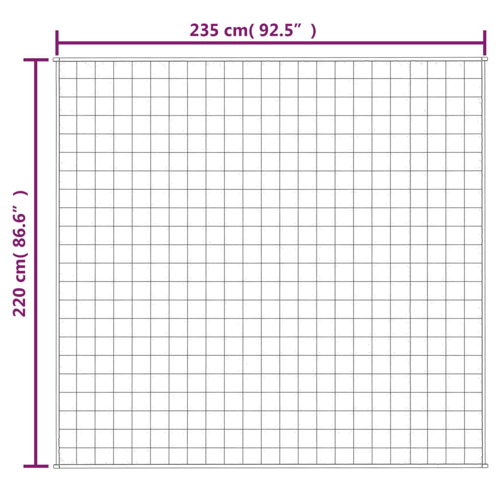 Vektdyne Blå 220X235 Cm 15 Kg Stoff