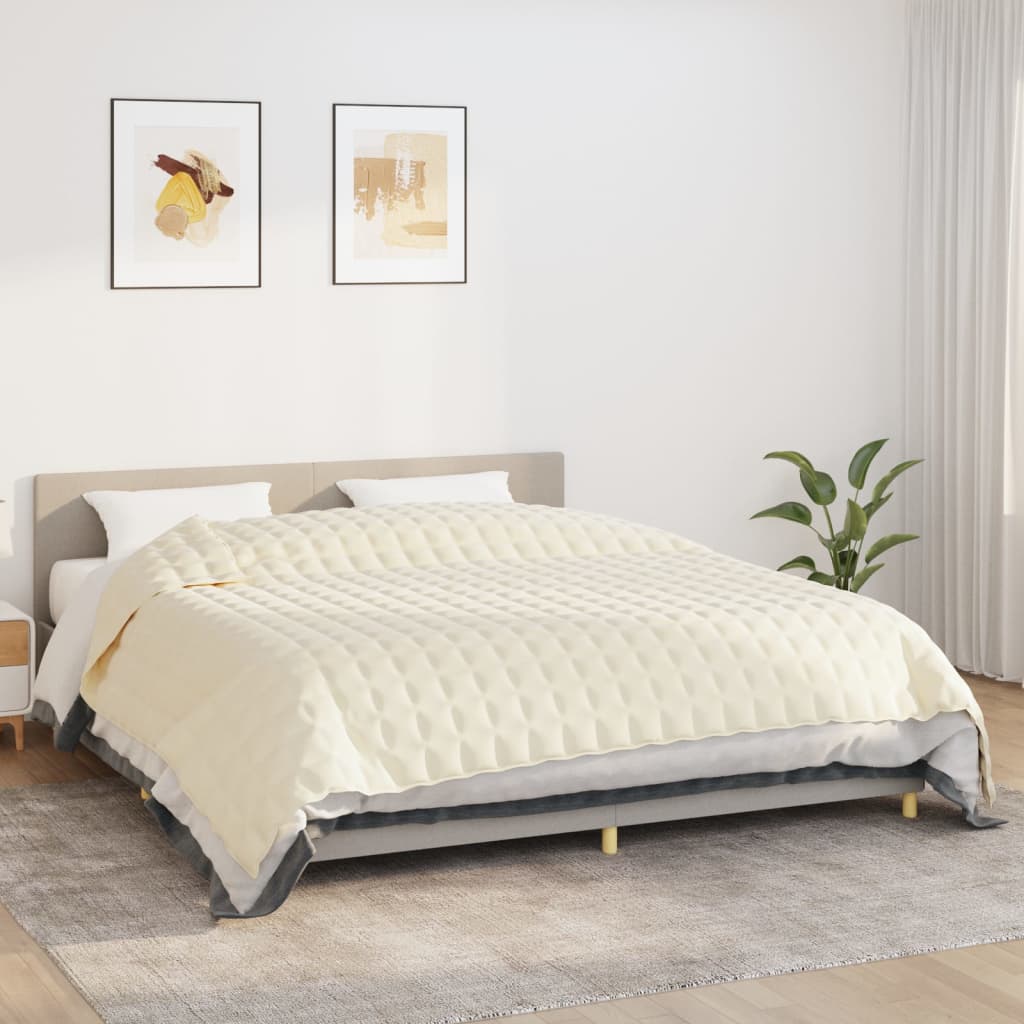 Vektdyne Kremhvit 220X260 Cm 15 Kg Stoff