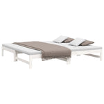 Uttrekkbar Dagseng Hvit 2X(100X200) Cm Heltre Furu