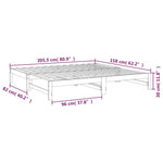 Uttrekkbar Dagseng Hvit 2X(80X200) Cm Heltre Furu