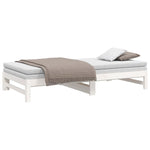 Uttrekkbar Dagseng Hvit 2X(80X200) Cm Heltre Furu