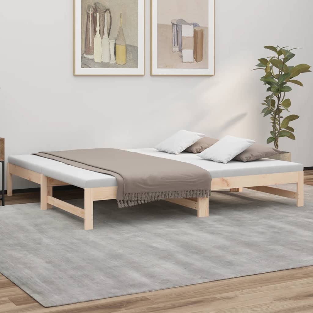 Uttrekkbar Dagseng 2X(90X190) Cm Heltre Furu