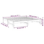 Uttrekkbar Dagseng Hvit 2X(75X190) Cm Heltre Furu